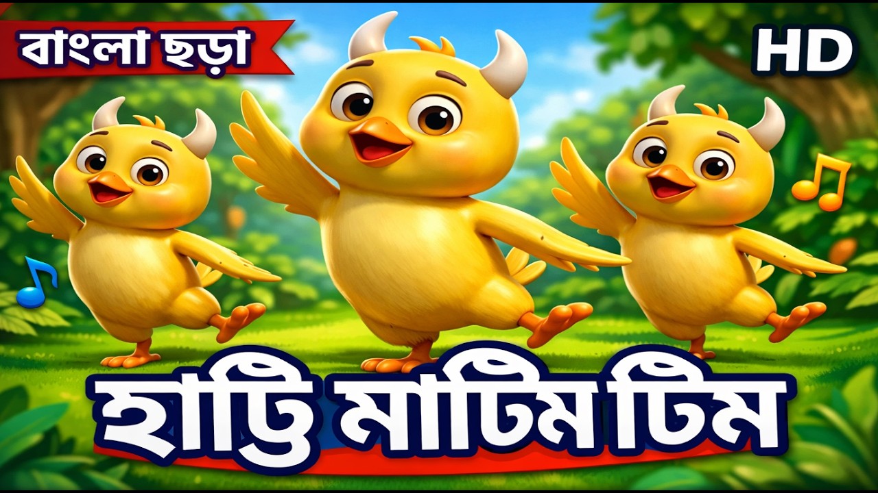 হাট্টিমাটিম টিম - Hattimatim Tim #বাংলা_ছড়া #Bangla_Rhymes #JhapshaMama