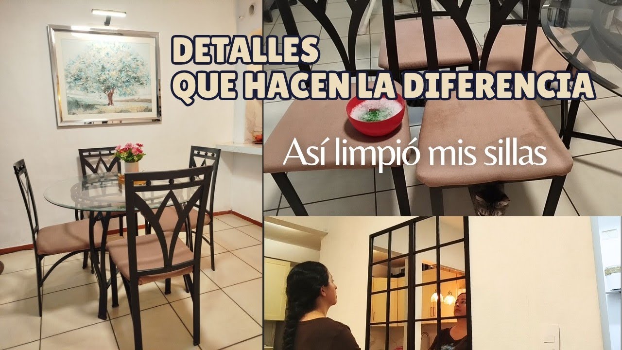 ✨ Limpieza profunda del área del comedor ||Así dejo mis sillas como nuevas🪑🪑