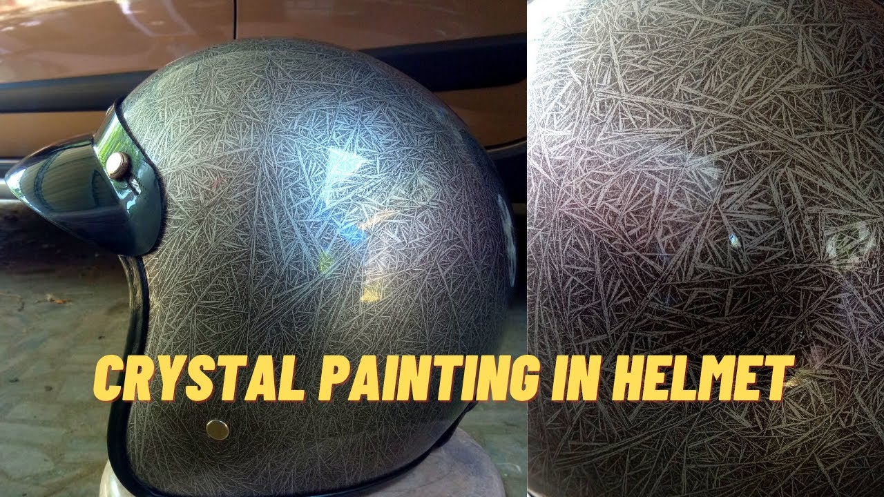 Helmet Crystal painting | Helmet Modification Painting | പഴയ Helmet ഇങ്ങനെ ആക്കി | Crystal Effect