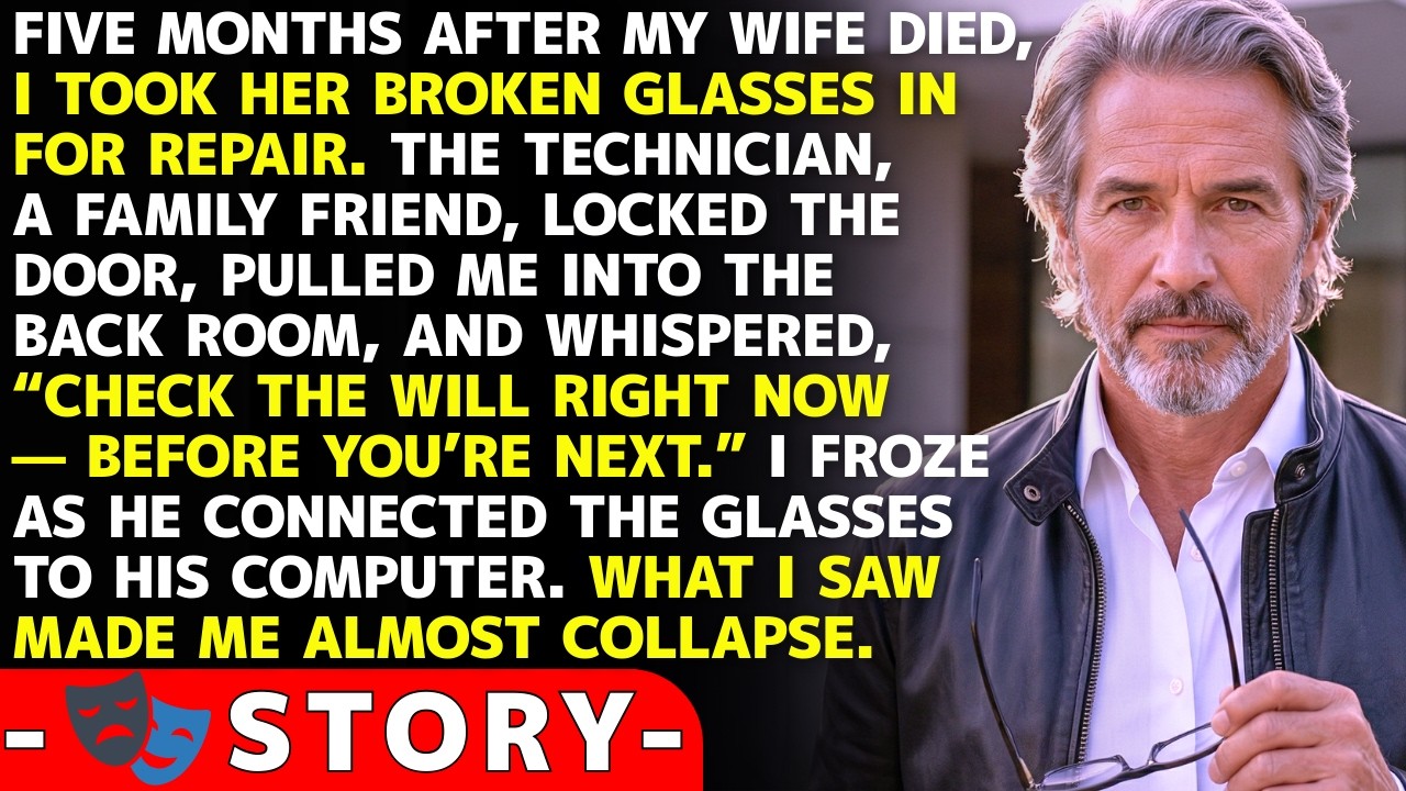 I Took My Late Wife’s Glasses For Repair — The Technician Whispered, “Check The Will. You’re Next.”
