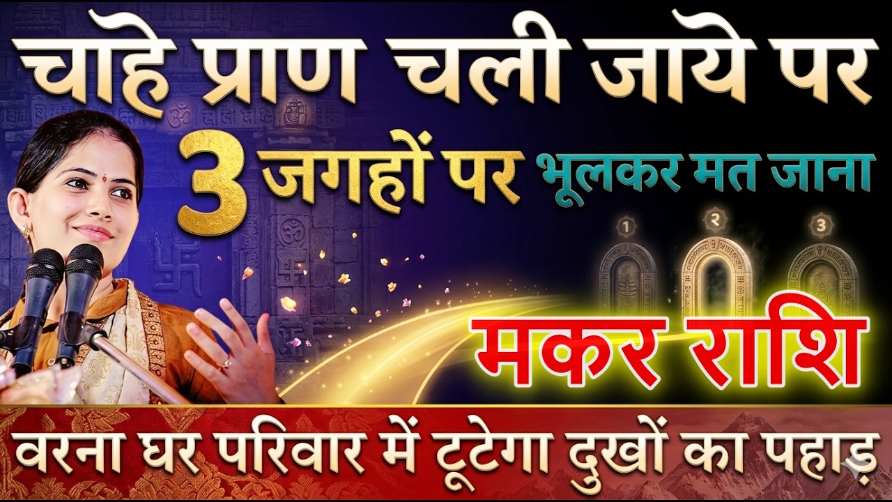 मकर राशि चाहे प्राण चली जाये पर 3 जगहों पर भूलकर मत जाना वरना घर परिवार में टूटेगा दुखों का पहाड़