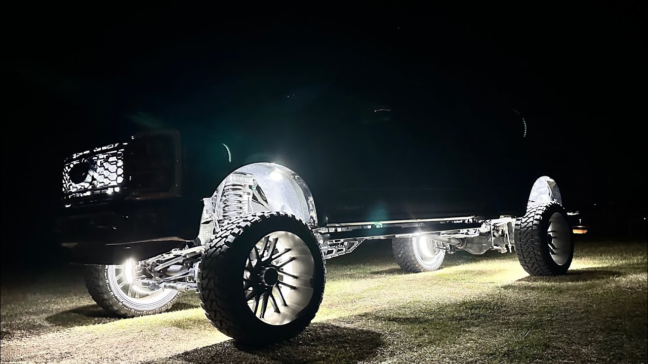 Installed Diesel Legiance 17&rdquo; RGBW Quad Row Wheel Lights On My 2023 F350