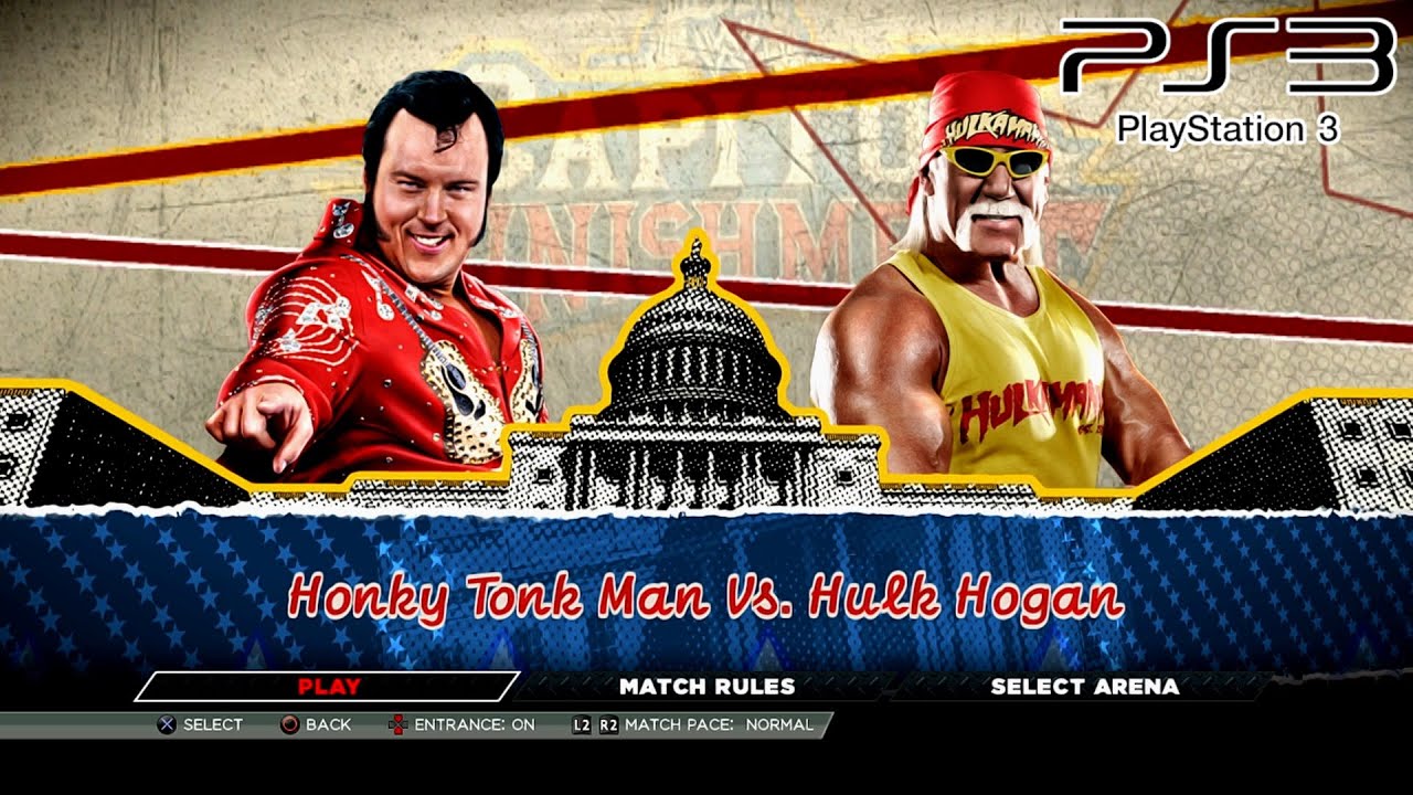 WWE 2K15 PS3 - Honky Tonk Man VS Hulk Hogan - KO Match [2K][mClassic]