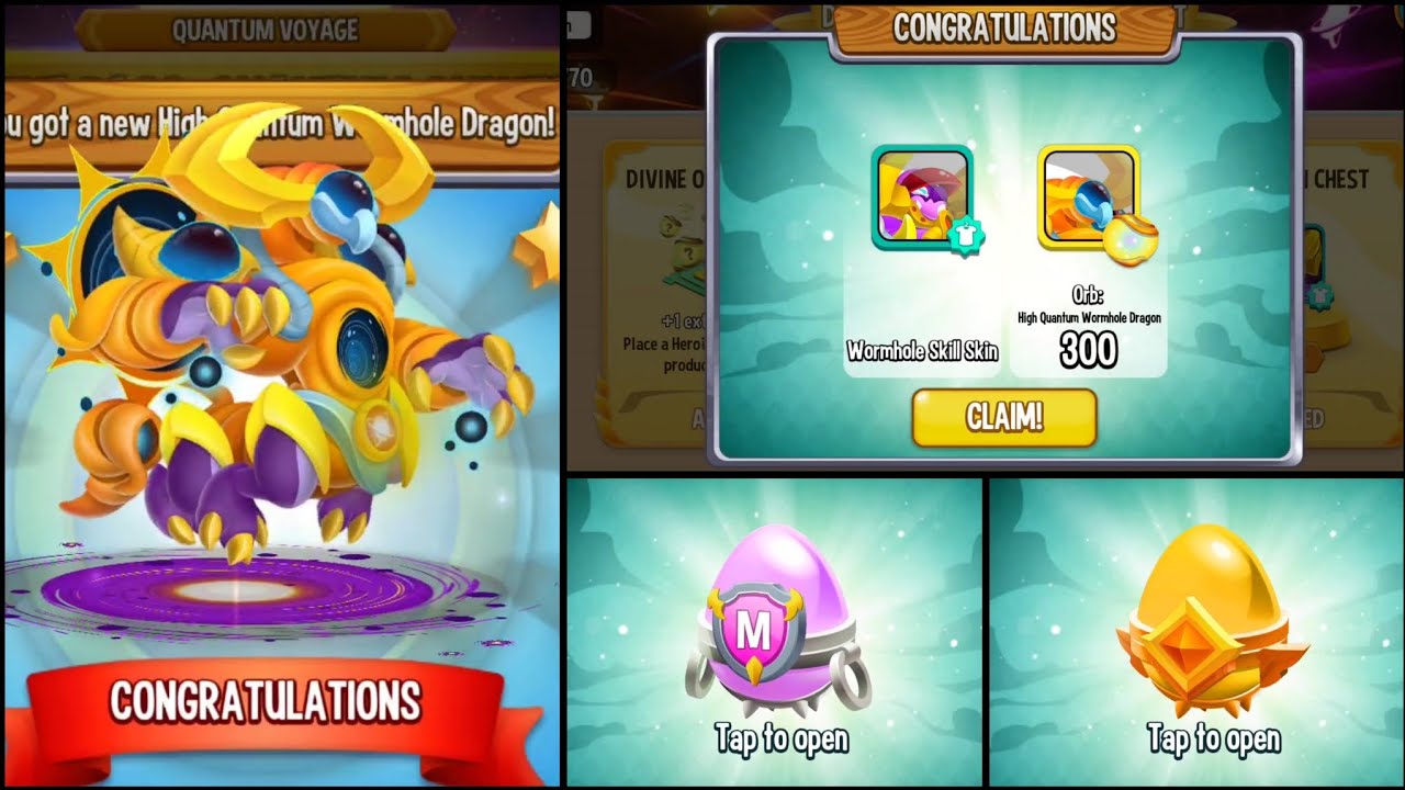 #220. Dragon city | Obtain a new High Quantum Wormhole Dragon with skins | Open mythical egg chest.