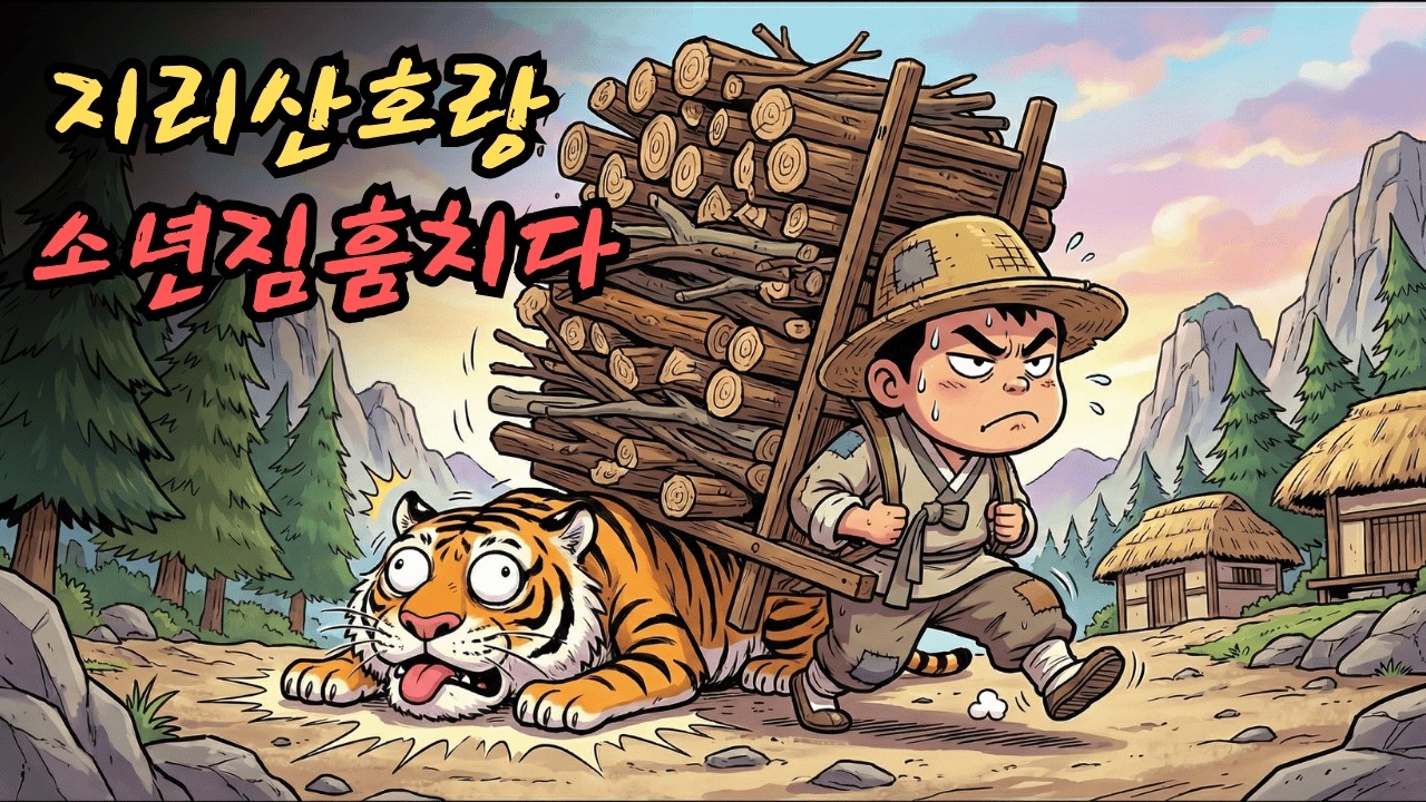 지리산 호랑이가 다섯 살 소년의 짐을 훔치려다 척추가 부러지는 사고를 당했습니다. |민담 |전설 |설화 |옛날이야기 |오디오북