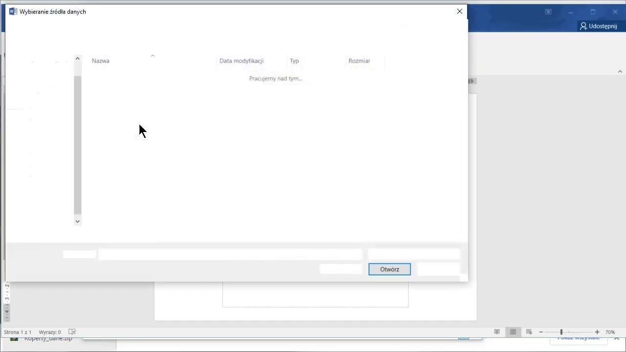 3 Access korespondencja koperty