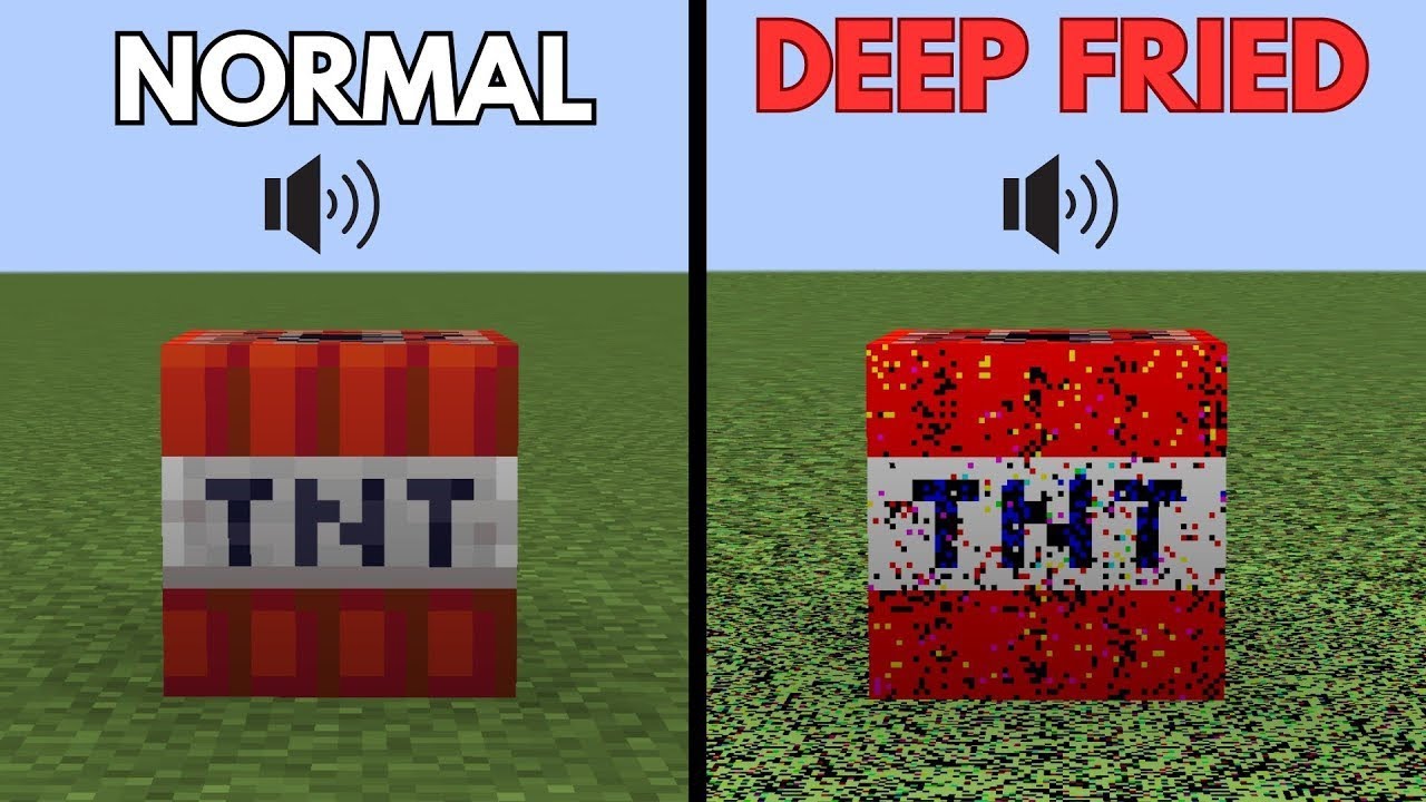 Minecraft but Everything Is Deep Fried ! (Part1)