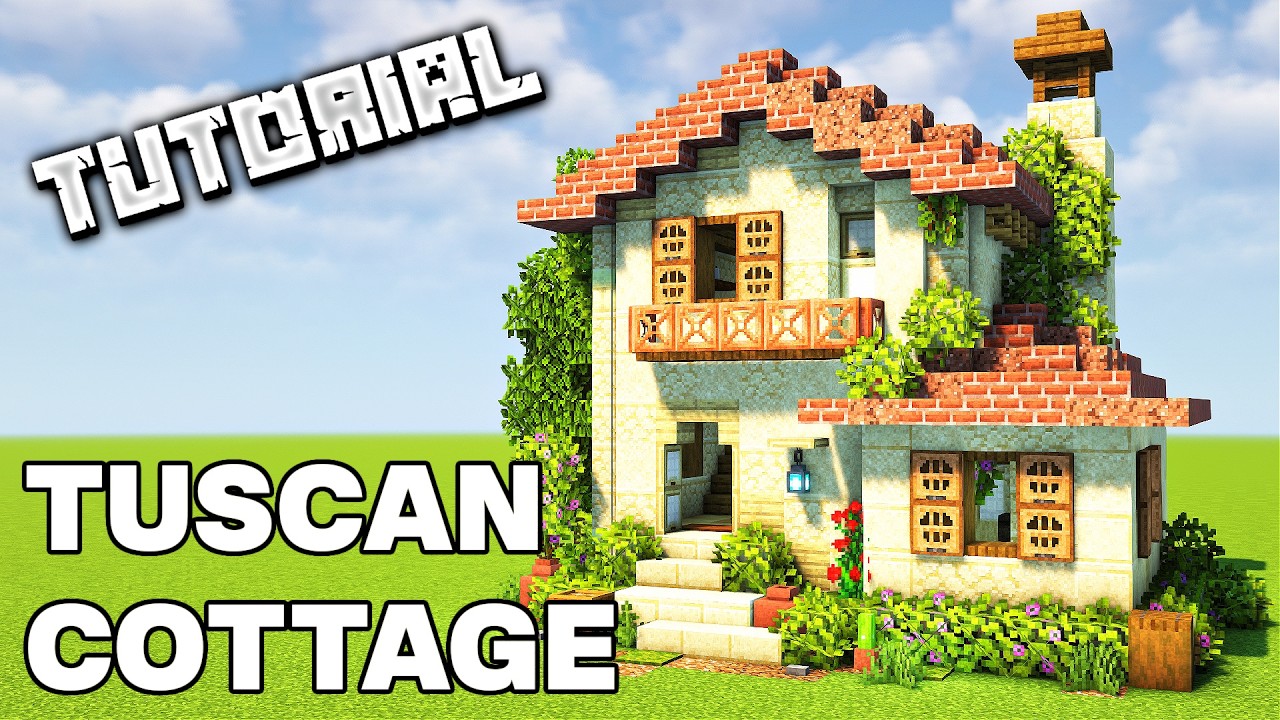 How To Build A Tuscan Cottage | Minecraft Tutorial