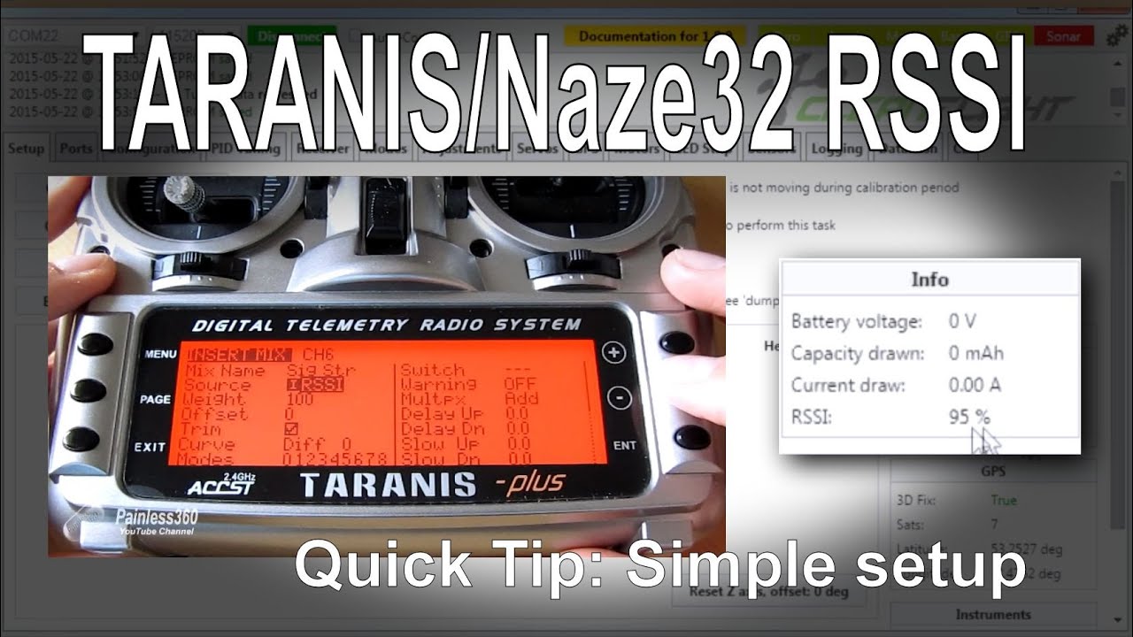 FrSky TARANIS/Naze32/Cleanflight Quick Tip - Setting up RSSI for an OSD with D4R-II