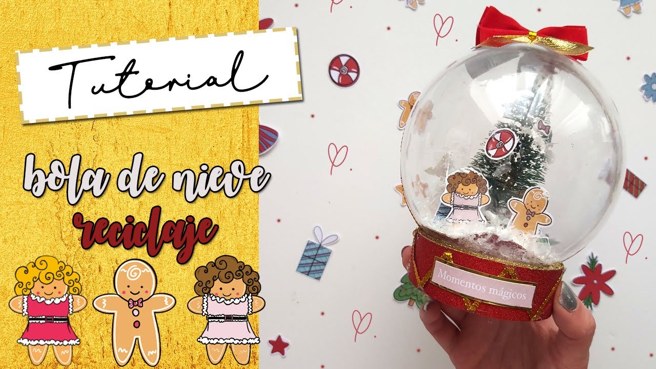 DIY BOLA DE NIEVE RECICLAJE JENGI NAVIDAD