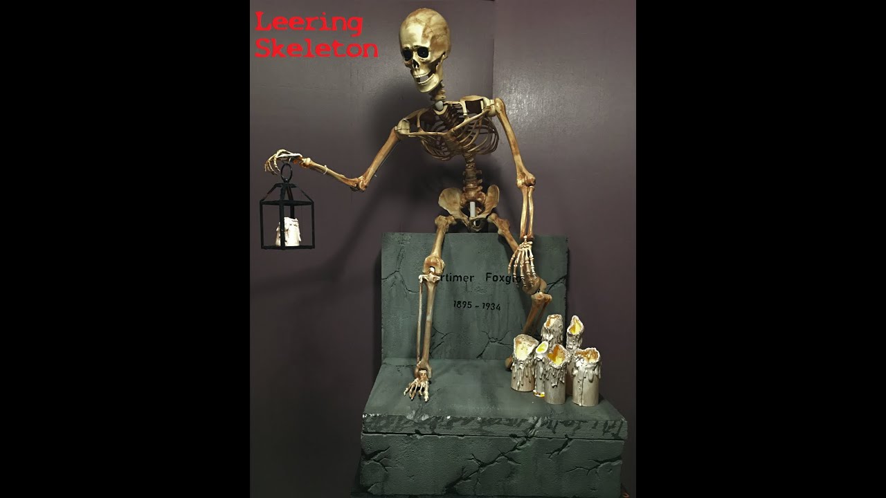 Leering Skeleton Prop DIY for Halloween Show and Tell