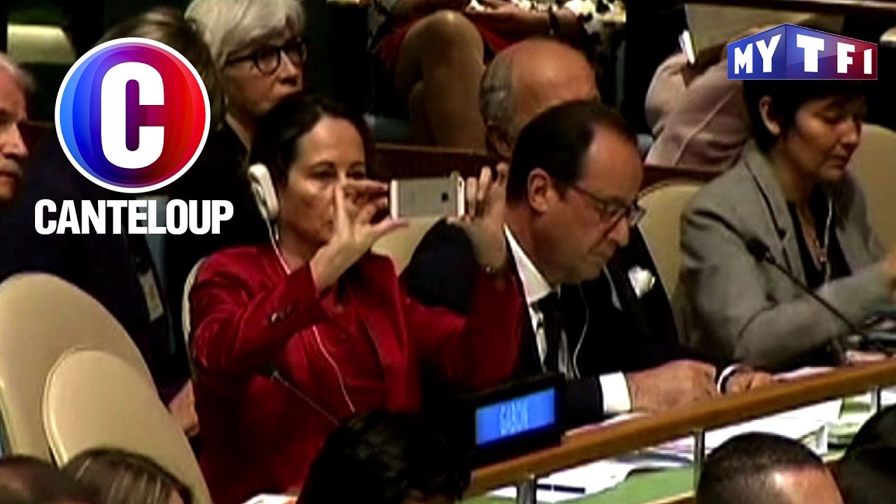 C'est Canteloup - François Hollande et Ségolène Royal à l'ONU pendant le discours de Barack Obama