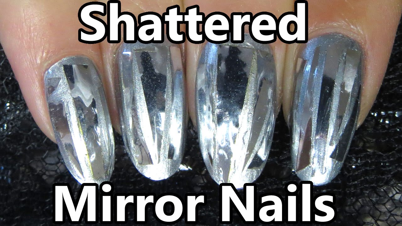 Shattered Glass Mirror Nail Art Tutorial