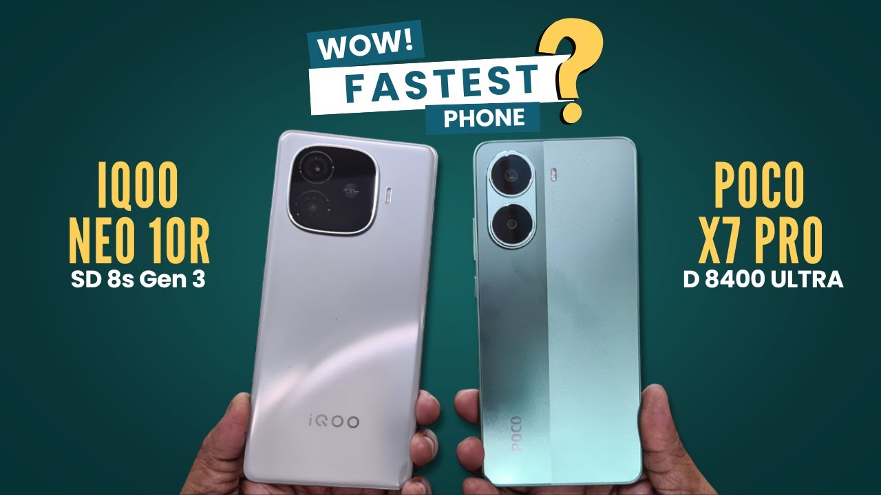 UNDER ₹25000 | iQOO Neo 10r vs  POCO X7 Pro Speed Test 😲