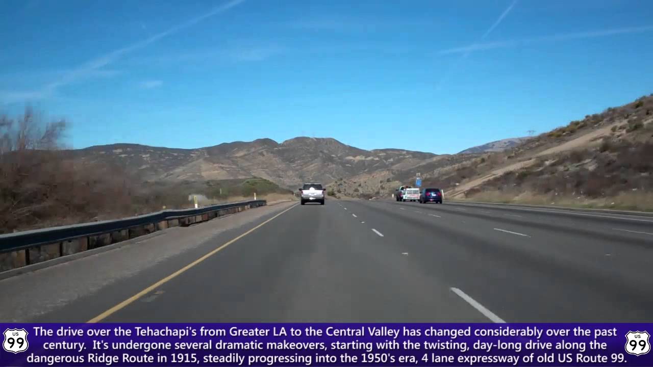 I-5 North (CA), Climbing Up Five Mile Grade & The Tehachapi Mountains, Miles 177-198