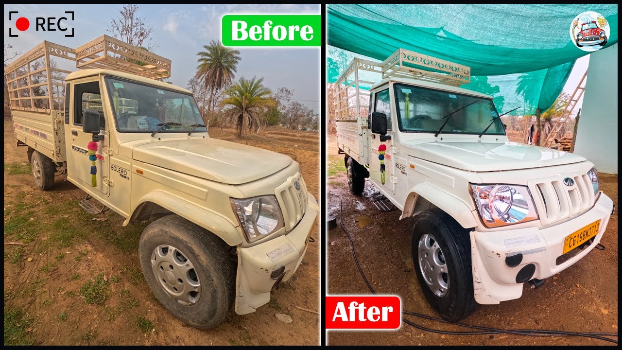 Mahindra Bolero Pickup 1.3 T Extra Strong Foam Wash - Full { Exterior & Interior } Cleaning Service