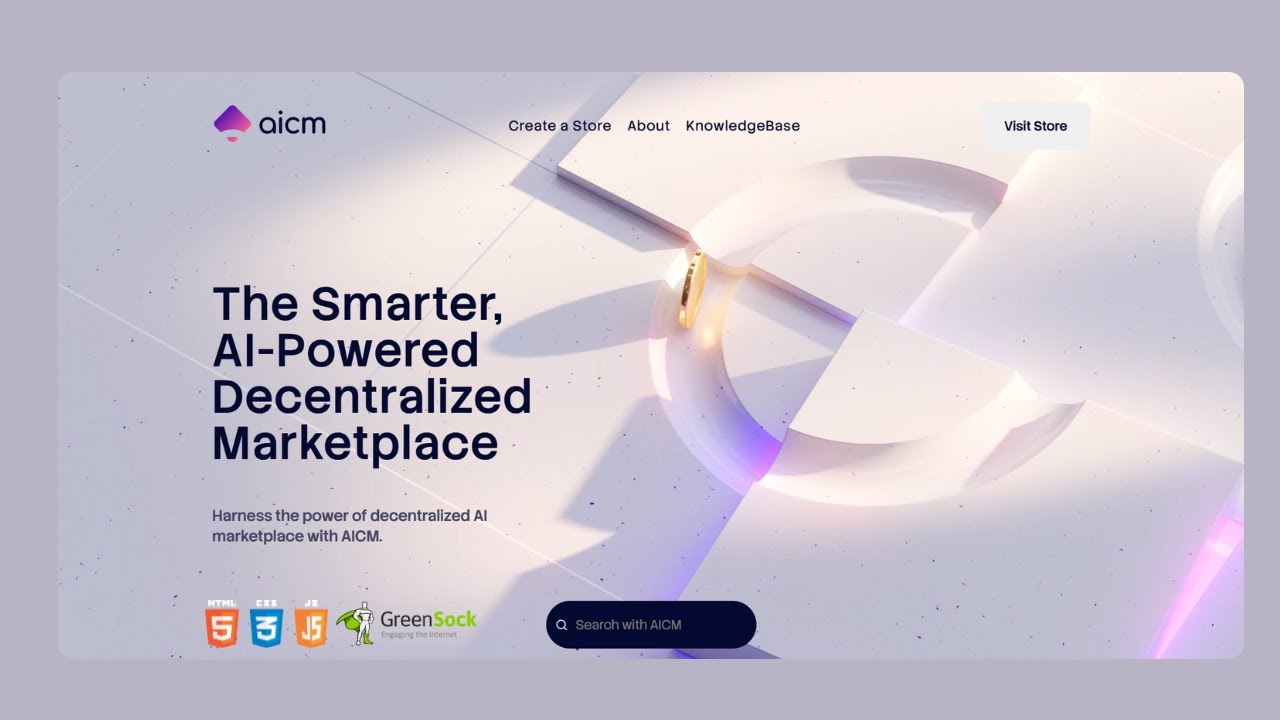 Clone aicm.store Website Homepage Using HTML CSS & JS| Real Website Clone for Beginners