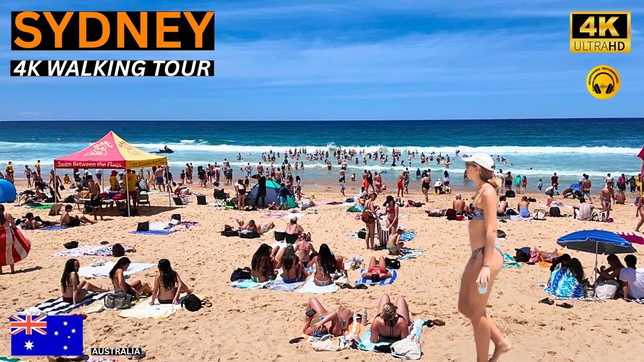 Sydney 4K Walking Tour | Exploring Manly Beach and Shelly Beach | 4K 60FPS