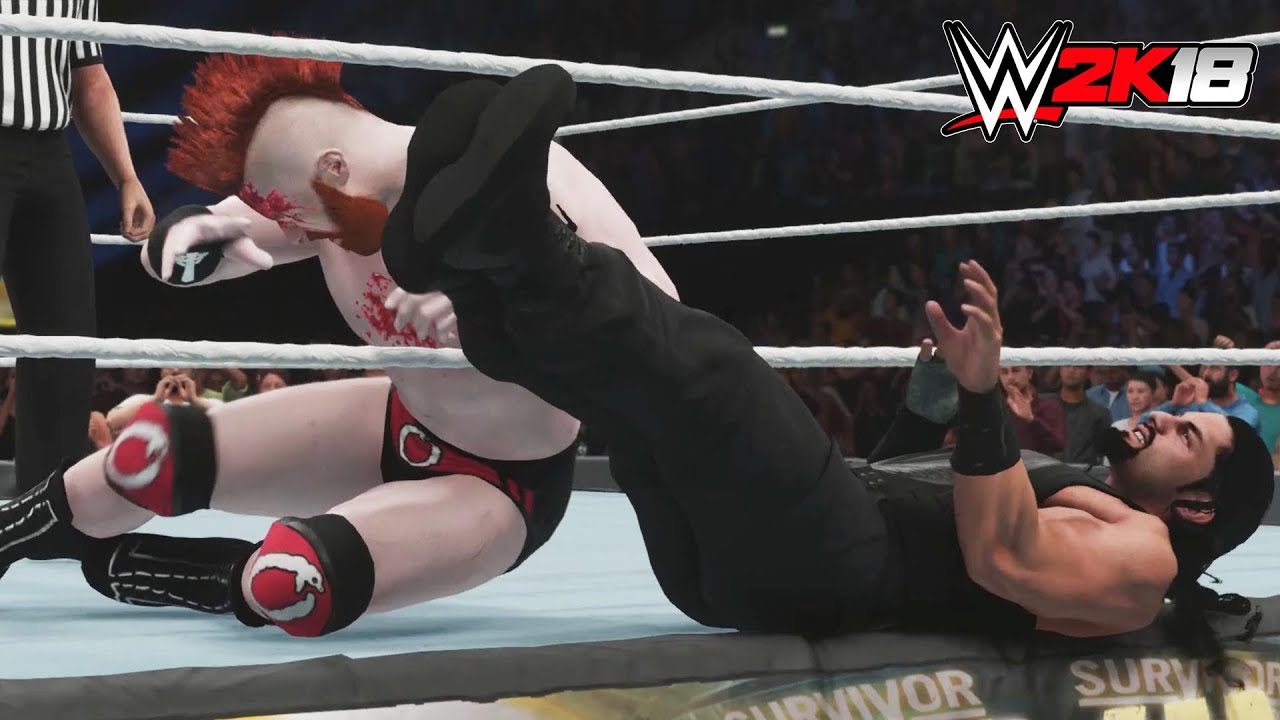 WWE 2K18 - Gameplay PS4 Pro / Xbox One Roman Reigns vs Sheamus Survivor Series '16