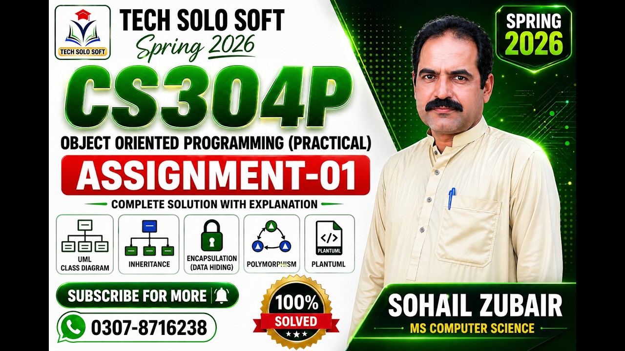 CS304P Assignment 1 Complete Solution Spring 2026 | Object Oriented Programming | VU Solved | #TSS