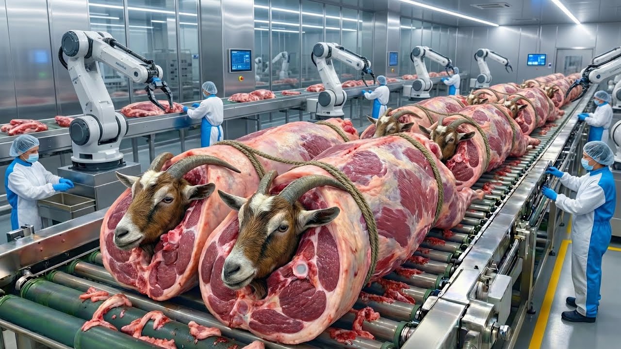 Dentro de una fábrica de carne de cabra: cría de cabras para carne y leche (proceso completo)