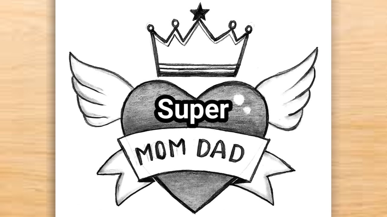 Mom Dad Drawing Easy Step by Step | Mom Dad Drawing Easy | Pencil Drawing | How to Draw Mom Dad