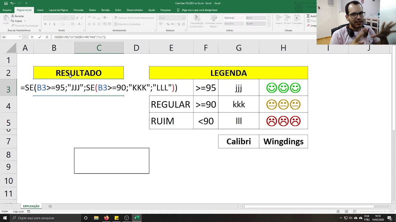 Como colocar CARINHAS FELIZES no Excel? - [EXCEL]