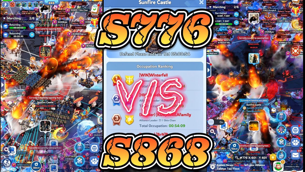 Whiteout Survival S776 vs S868 , Intense Battle 🔥 ; Sunfire Castle Battle || SvS - Whiteout Survival