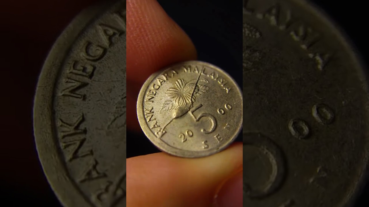 2000 Malaysia 5 Sen retained die break error