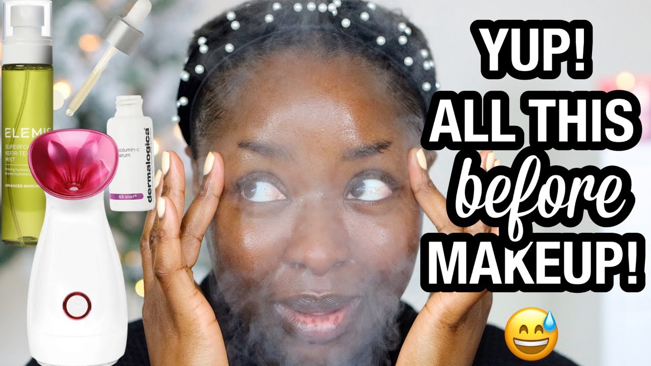 PREPPING MY SKIN BEFORE MAKEUP BEGINNER FRIENDLY + TIPS FOR SMOOTH SKIN | Mena Adubea