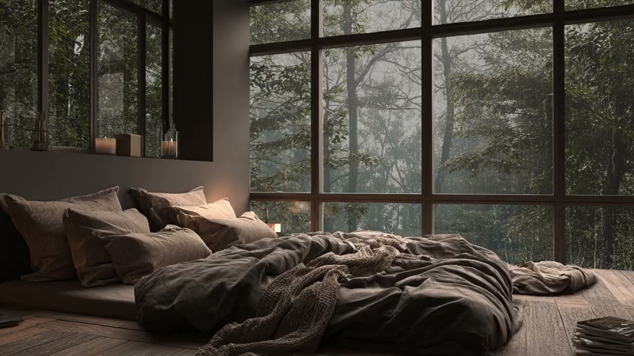 Rain Sound Moving Softly Indoors ☔ Letting the Mind Drift Without Any Effort Today