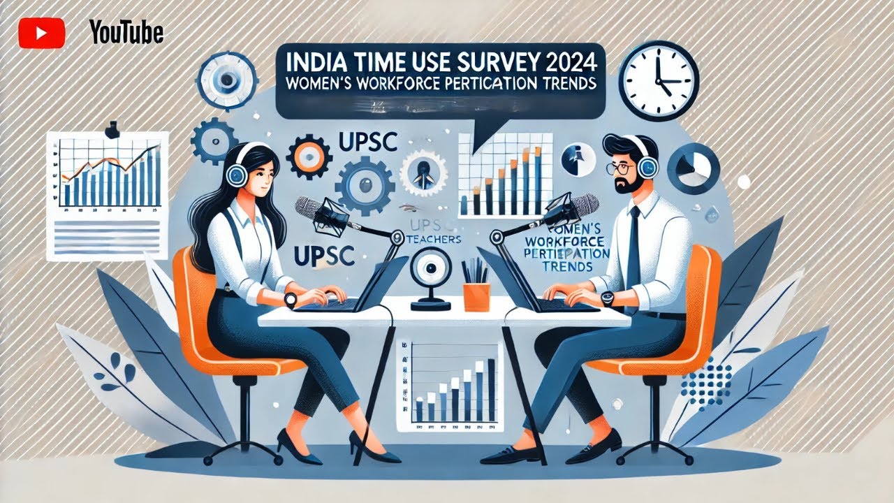 📊 India Time Use Survey 2024: Women's Workforce Participation Trends 👩&zwj;💼⚖️ | Employment - UPSC- 415