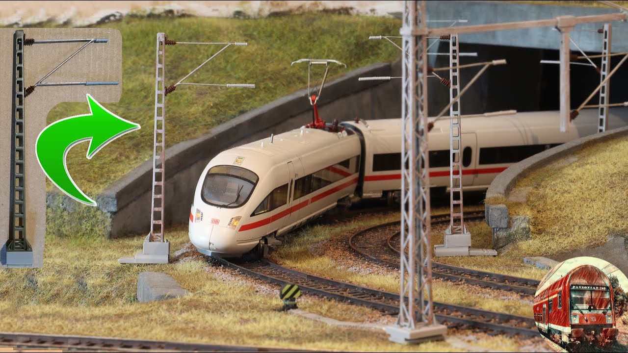 TUTORIAL Oberleitungsmasten grau färben und altern - nach DR Vorbild - Modelleisenbahn H0