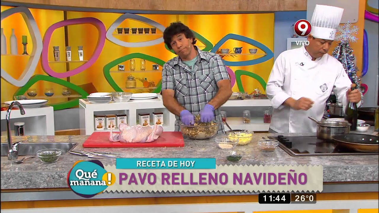 Pavo relleno navideño