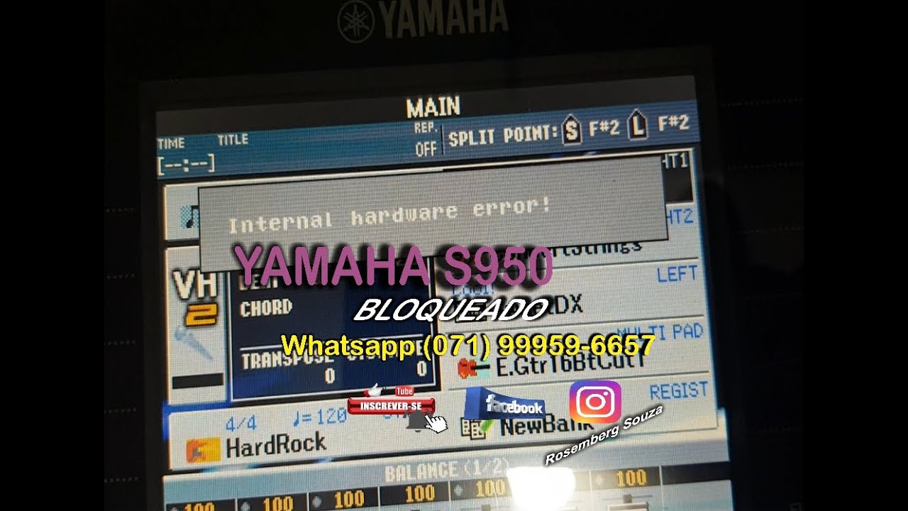 YAMAHA PSR S950 COM INTERNAL HARDWARE ERRO!