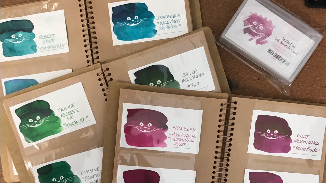 Wearingeul Smile Cat Swatch Cards and Travelers Company Card Files