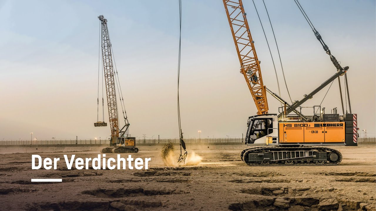 Dynamisches Bodenverdichten mit Seilbaggern | Liebherr