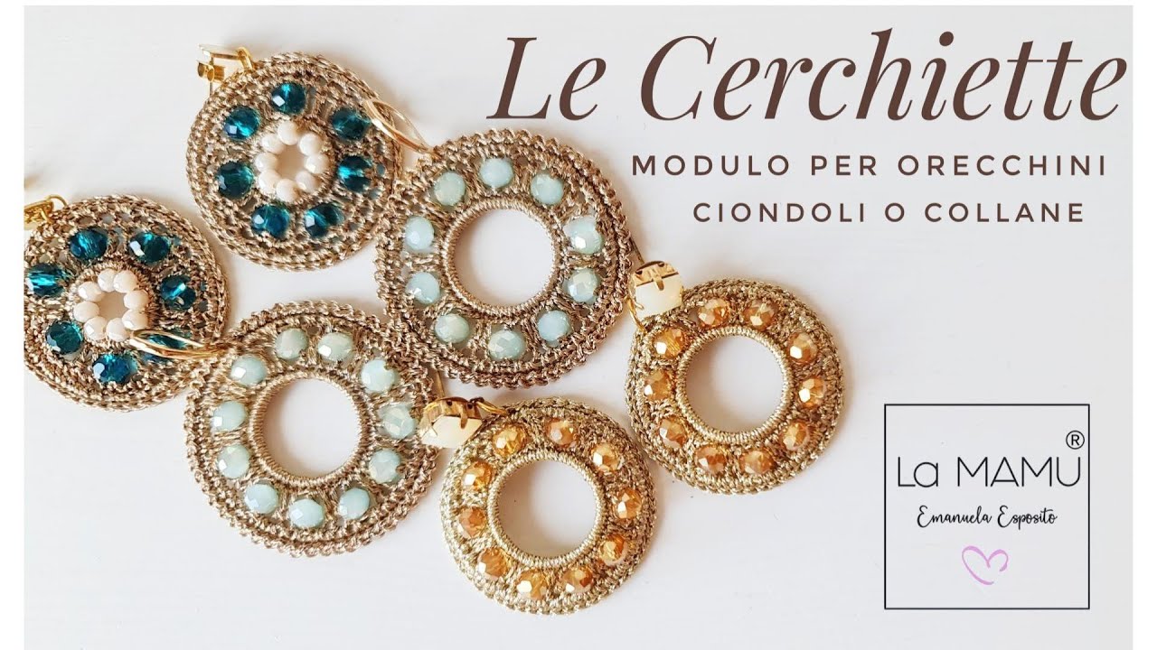 LE CERCHIETTE orecchini realizzati ad uncinetto