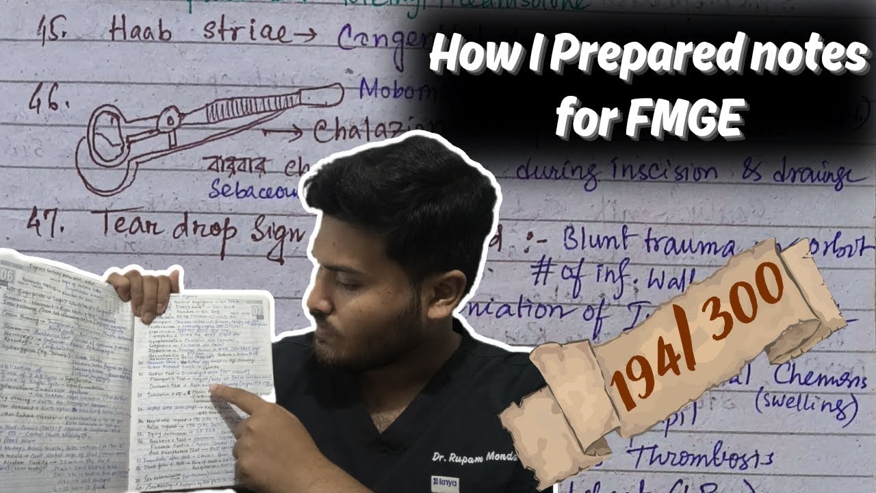How I Make my NOTES to ace the FMGE 🧿