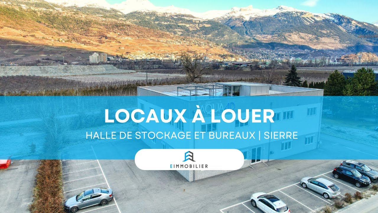 Présentation vidéo de superbes bureaux modulables et fonctionnels dans l'ECOPARC de DAVAL à Sierre.