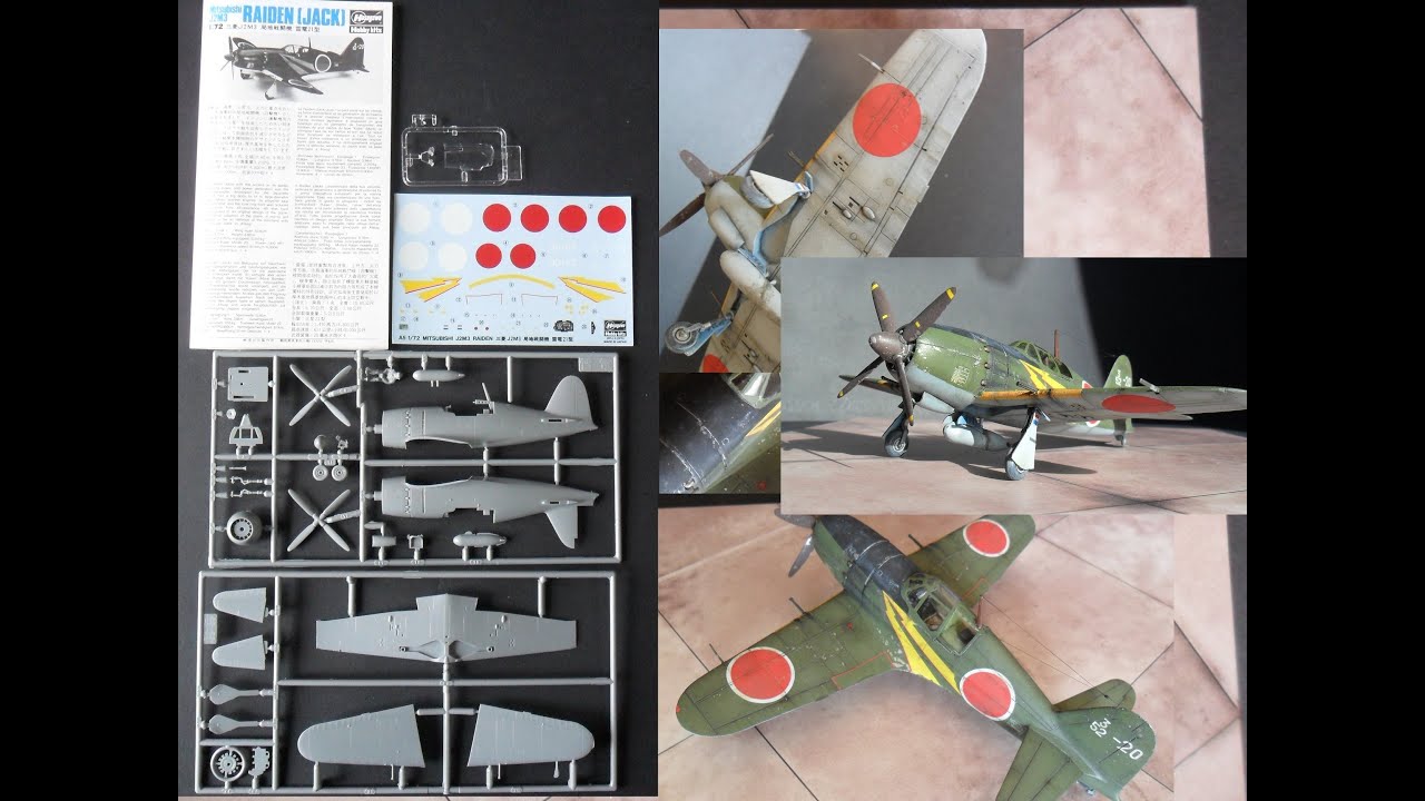 Mitsubishi J2M3 Raiden Hasegawa 1/72 unboxing and build.