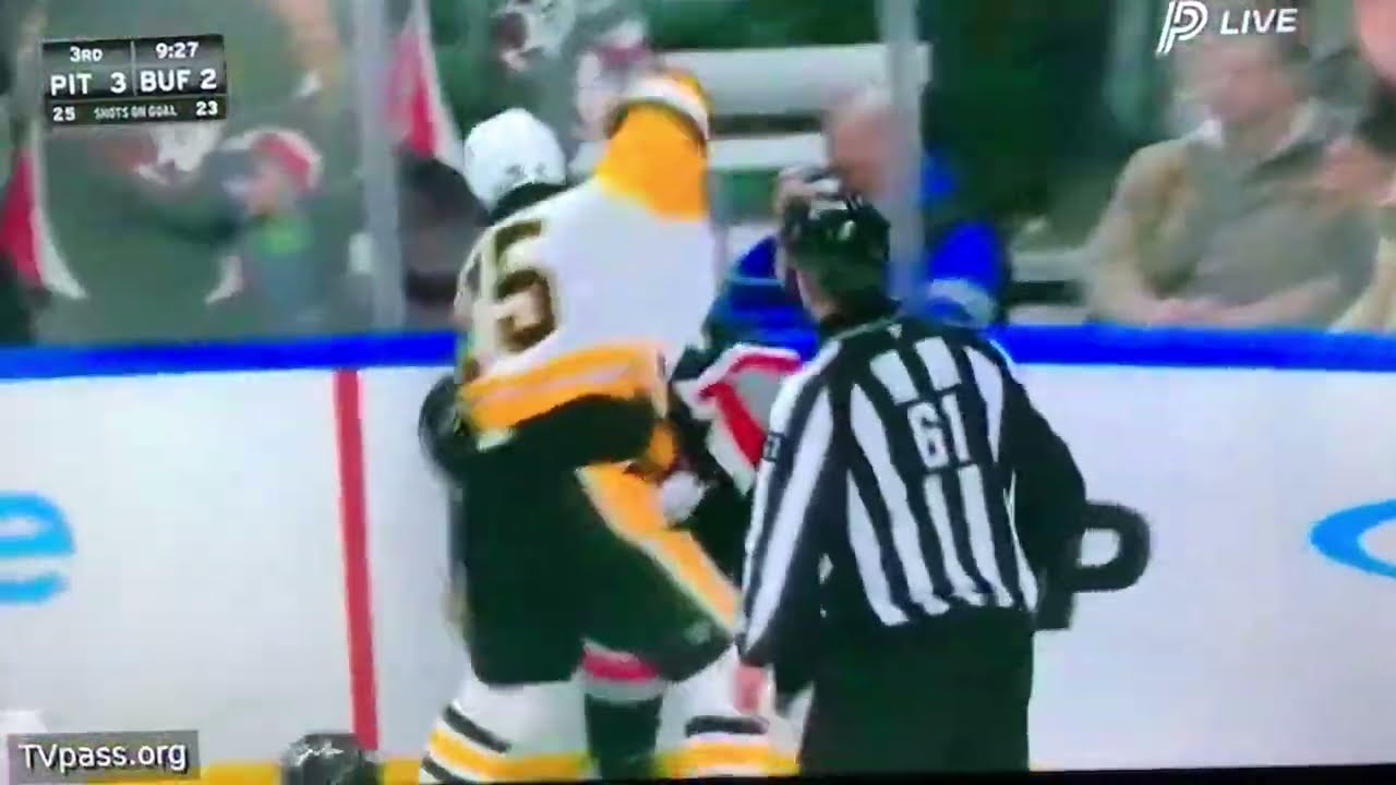 Pens #75 Connor Clifton Vs Sabres #19  Peyton Krebs