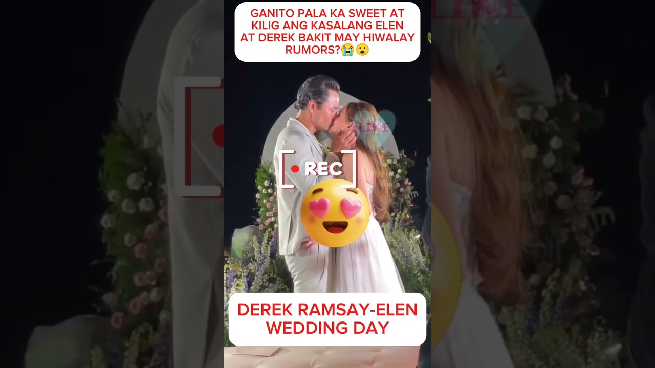 ELEN ADARNA-DEREK RAMSAY: #WEDDING DAY KISS THE BRIDE. #wedding #kiss #sweet #shorts