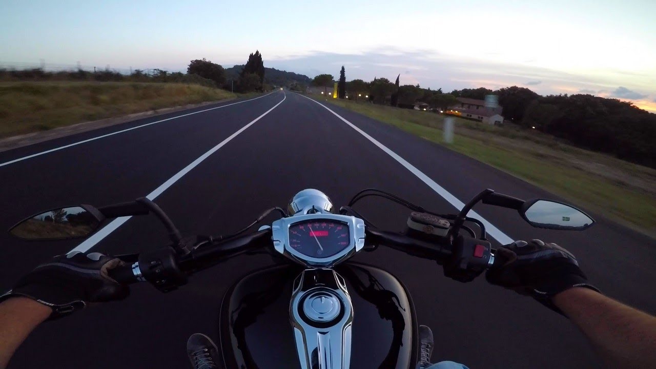 Twilight ride to Volterra - Tuscany, Italy - road SR 68 Volterrana