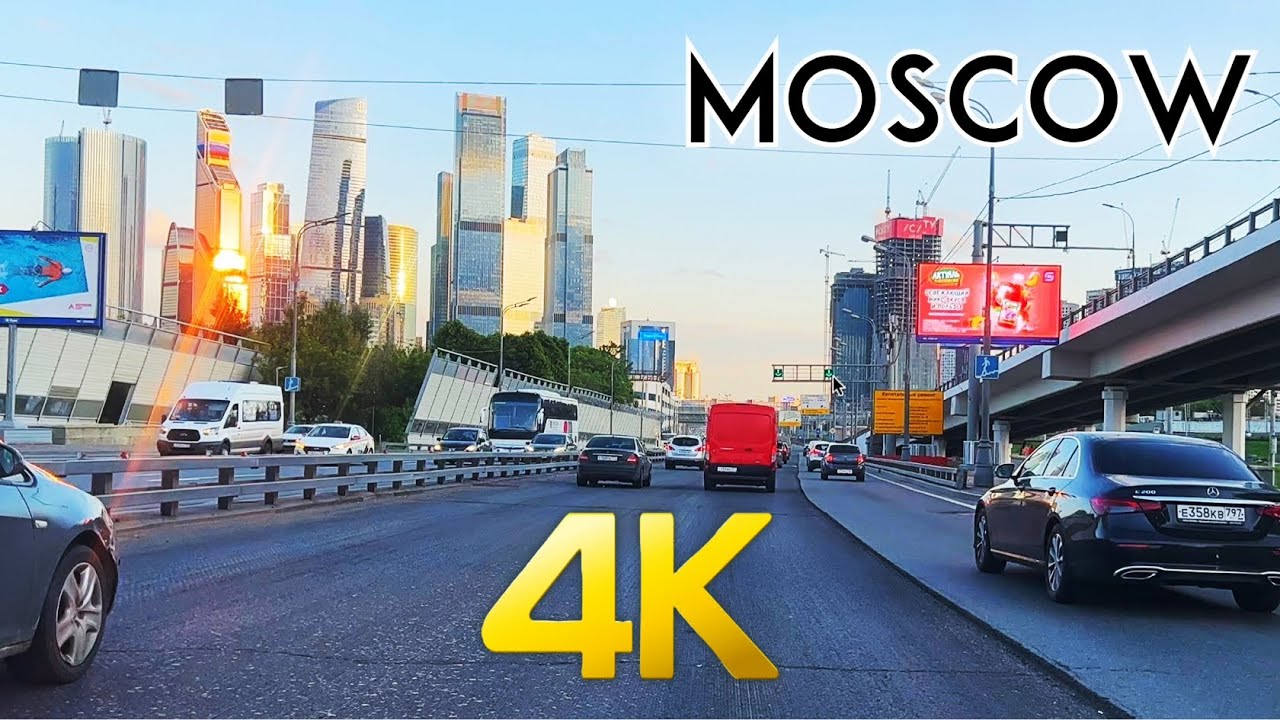 ⁴ᴷ Walking tour by car 🚗 to the business center 🏙️