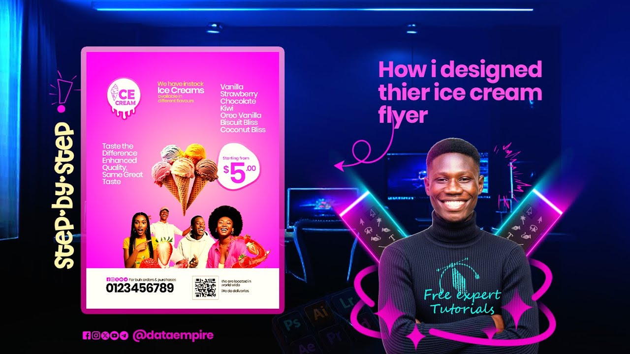 How I designed an ice cream flyer in less than an hour.