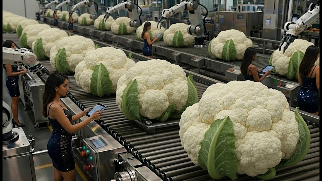 Inside a Modern Factory,  From Farm to Fork  How Fresh Cauliflower Becomes Your Frozen Dinner