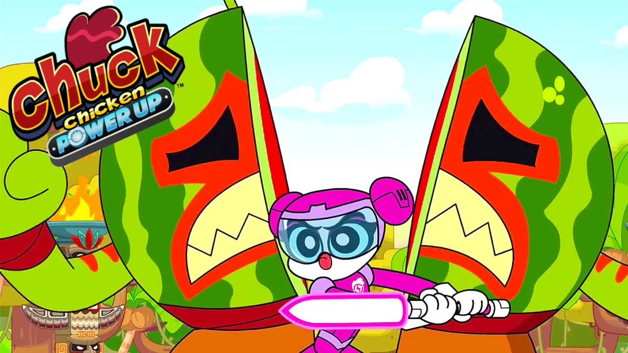 Chuck Chicken Power Up 🐣 Chuck Chicken VS Food Monsters 🥦 Superhero | Super Toons Action Cartoons