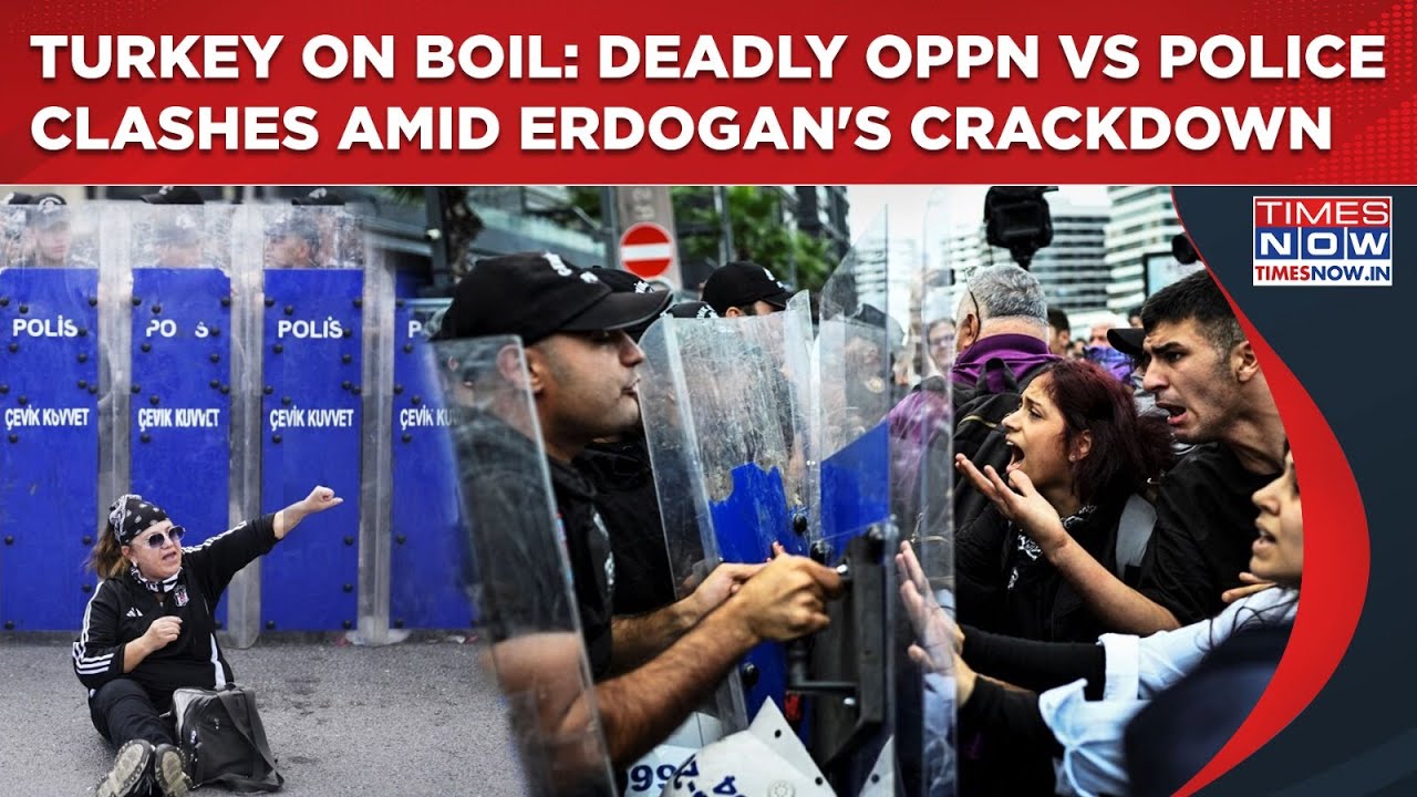Turkey On Boil: Watch - Amid Erdogan's CHP Crackdown, Opposition Blocks Police With Tables, Chairs