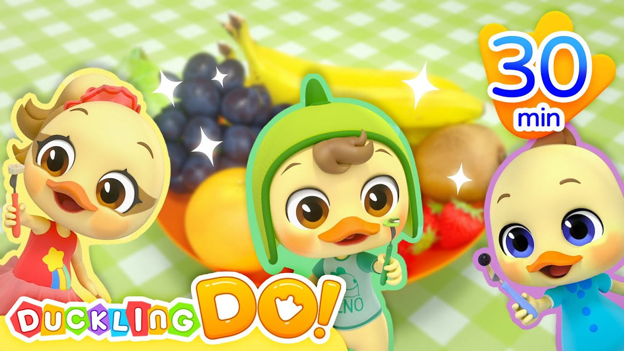 Colorful Fruits Song🍓30min compilation | Nursery Rhymes & Kids Song | Duck Video For Babies
